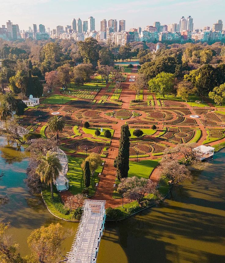 El Rosedal rose garden with geometric patterns