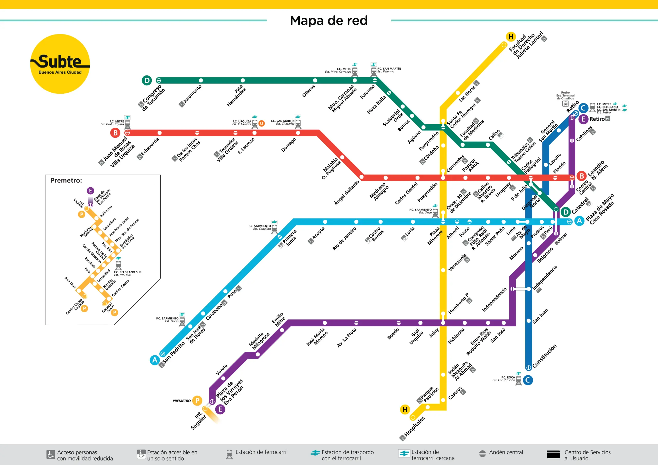 Buenos Aires subway map